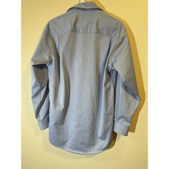 STATEMENTS Men’s Button Down Shirt Size 15 32/33 Long Sleeve Blue - Picture 4 of 4
